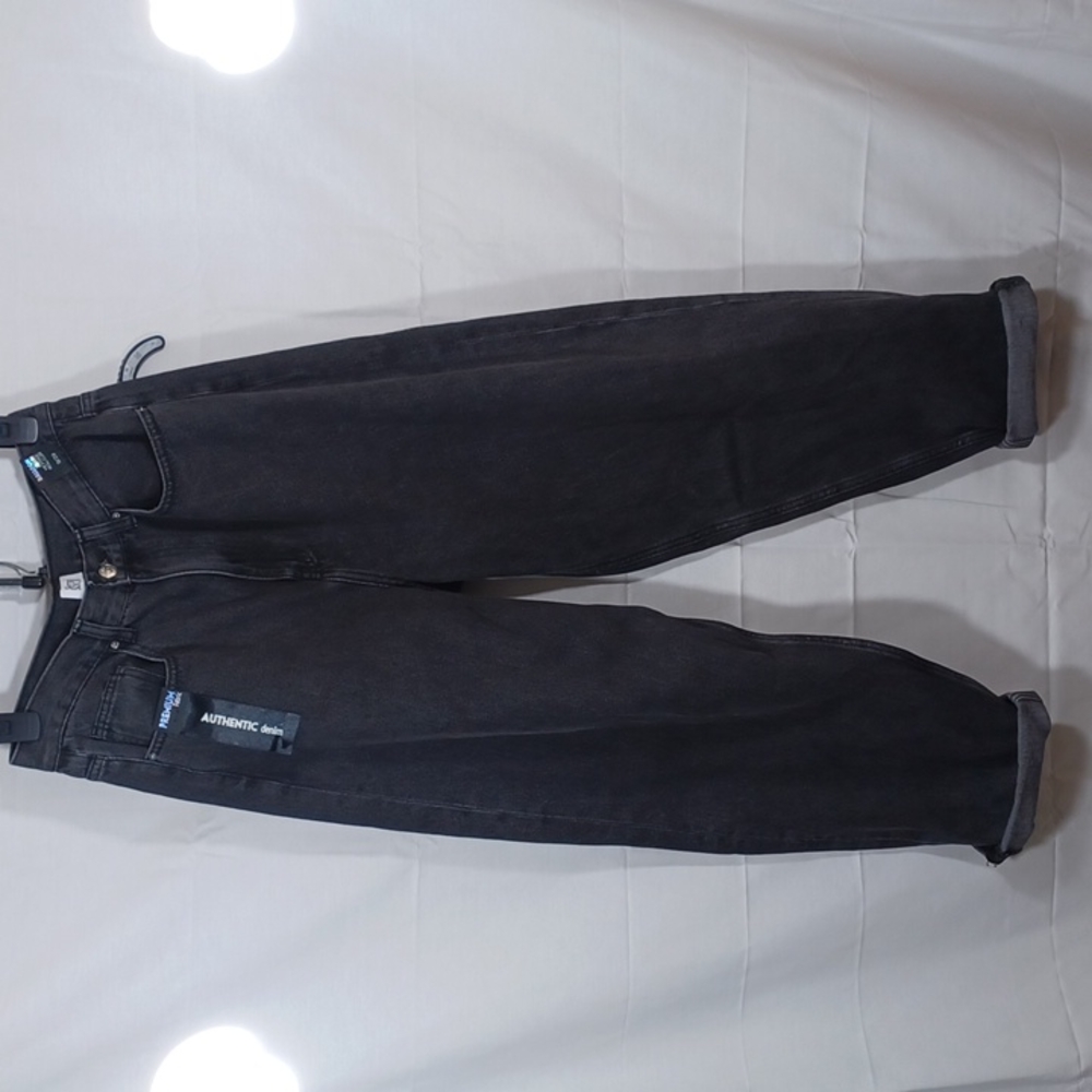 Simple Society High Rise Roll Cuff Balloon Jeans Size 9/29 Faded Black Color